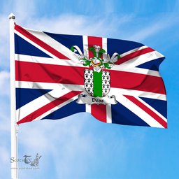 ScotsTee Shop Scottish Deas Coat of Arms on Flag of the United Kingdom Flag