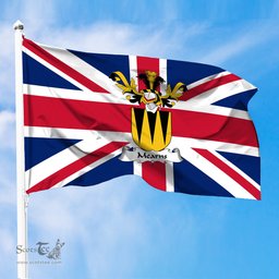 ScotsTee Shop Scottish Mearns Coat of Arms on Flag of the United Kingdom Flag