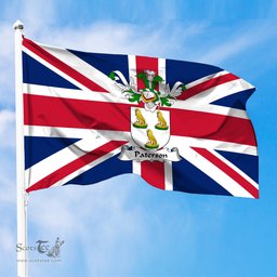 ScotsTee Shop Scottish Paterson Coat of Arms on Flag of the United Kingdom Flag