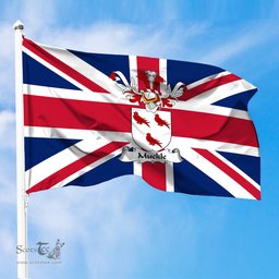 ScotsTee Shop Scottish Muckle Coat of Arms on Flag of the United Kingdom Flag