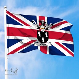 ScotsTee Shop Scottish Usher Coat of Arms on Flag of the United Kingdom Flag