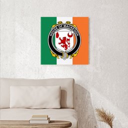 ScotsTee Shop Irish House of MACKEOGH Clan Family Crest Ireland Flag Framed Canvas Print