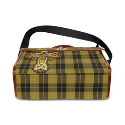 ScotsTee Shop Scottish Barclay Dress Clan Tartan Canvas Bag Golden Thistle and Celtic Cross Personalize Your Name Bag