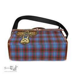 ScotsTee Shop Scottish Crichton Clan Tartan Canvas Bag Golden Thistle and Celtic Cross Personalize Your Name Bag