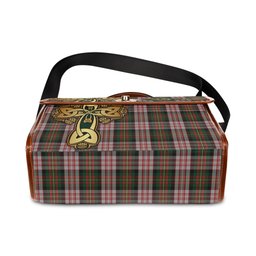 ScotsTee Shop Scottish Carnegie Dress Clan Tartan Canvas Bag Golden Thistle and Celtic Cross Personalize Your Name Bag