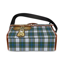 ScotsTee Shop Scottish Campbell Dress Clan Tartan Canvas Bag Golden Thistle and Celtic Cross Personalize Your Name Bag
