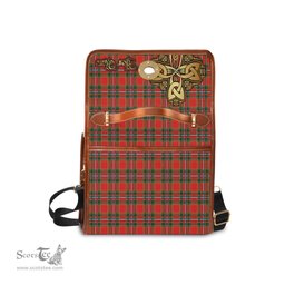 ScotsTee Shop Scottish Drummond of Perth Clan Tartan Canvas Bag Golden Thistle and Celtic Cross Personalize Your Name Bag