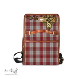 ScotsTee Shop Scottish Cunningham Dress Clan Tartan Canvas Bag Golden Thistle and Celtic Cross Personalize Your Name Bag