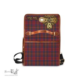 ScotsTee Shop Scottish Cameron of Locheil Clan Tartan Canvas Bag Golden Thistle and Celtic Cross Personalize Your Name Bag