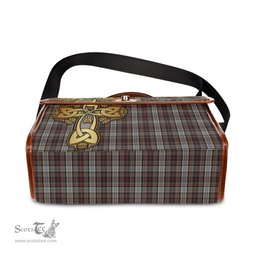ScotsTee Shop Scottish Douglas Ancient Dress Clan Tartan Canvas Bag Golden Thistle and Celtic Cross Personalize Your Name Bag