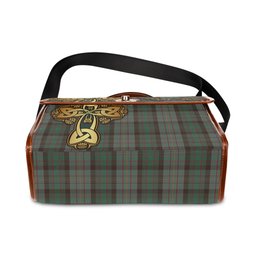 ScotsTee Shop Scottish Cochrane Hunting Clan Tartan Canvas Bag Golden Thistle and Celtic Cross Personalize Your Name Bag