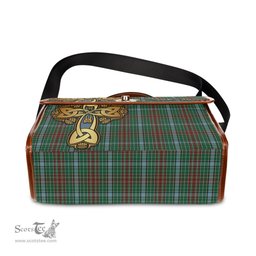ScotsTee Shop Scottish Gayre Clan Tartan Canvas Bag Golden Thistle and Celtic Cross Personalize Your Name Bag