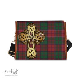 ScotsTee Shop Scottish Grant Clan Tartan Canvas Bag Golden Thistle and Celtic Cross Personalize Your Name Bag