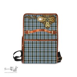 ScotsTee Shop Scottish Henderson Dress Clan Tartan Canvas Bag Golden Thistle and Celtic Cross Personalize Your Name Bag