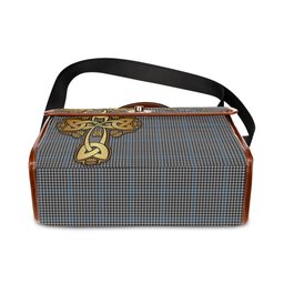 ScotsTee Shop Scottish Gladstone Clan Tartan Canvas Bag Golden Thistle and Celtic Cross Personalize Your Name Bag