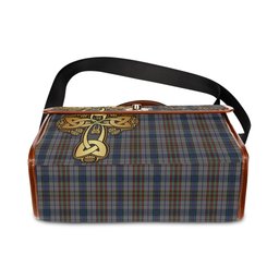 ScotsTee Shop Scottish Gayre Hunting Clan Tartan Canvas Bag Golden Thistle and Celtic Cross Personalize Your Name Bag