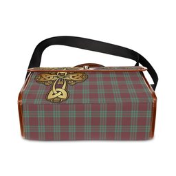 ScotsTee Shop Scottish MacGregor Hunting Ancient Clan Tartan Canvas Bag Golden Thistle and Celtic Cross Personalize Your Name Bag