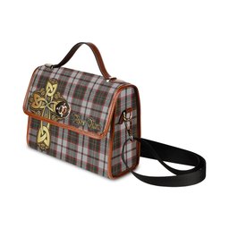 ScotsTee Shop Scottish Scott Dress Clan Tartan Canvas Bag Golden Thistle and Celtic Cross Personalize Your Name Bag