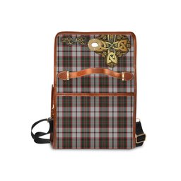 ScotsTee Shop Scottish Scott Dress Clan Tartan Canvas Bag Golden Thistle and Celtic Cross Personalize Your Name Bag