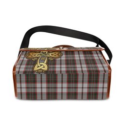 ScotsTee Shop Scottish Scott Dress Clan Tartan Canvas Bag Golden Thistle and Celtic Cross Personalize Your Name Bag