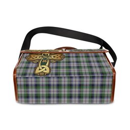 ScotsTee Shop Scottish MacNaughton Dress Clan Tartan Canvas Bag Golden Thistle and Celtic Cross Personalize Your Name Bag