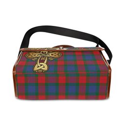 ScotsTee Shop Scottish Mar Clan Tartan Canvas Bag Golden Thistle and Celtic Cross Personalize Your Name Bag