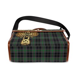 ScotsTee Shop Scottish Webster Clan Tartan Canvas Bag Golden Thistle and Celtic Cross Personalize Your Name Bag