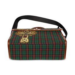ScotsTee Shop Scottish Walker James Clan Tartan Canvas Bag Golden Thistle and Celtic Cross Personalize Your Name Bag