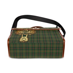 ScotsTee Shop Scottish Symington Clan Tartan Canvas Bag Golden Thistle and Celtic Cross Personalize Your Name Bag