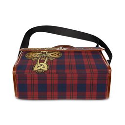 ScotsTee Shop Scottish Wotherspoon Clan Tartan Canvas Bag Golden Thistle and Celtic Cross Personalize Your Name Bag
