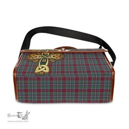 ScotsTee Shop Scottish Spens (Spence) Clan Tartan Canvas Bag Golden Thistle and Celtic Cross Personalize Your Name Bag