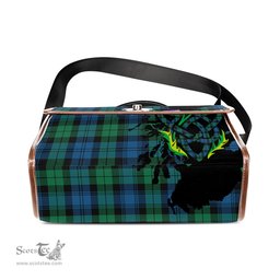 ScotsTee Shop Scottish Black Watch Ancient Clan Tartan Canvas Bag Celtic Knot and Thistle with Scotland Map Bag