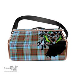 ScotsTee Shop Scottish Anderson Ancient Clan Tartan Canvas Bag Celtic Knot and Thistle with Scotland Map Bag