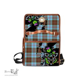 ScotsTee Shop Scottish Anderson Ancient Clan Tartan Canvas Bag Celtic Knot and Thistle with Scotland Map Bag