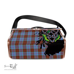 ScotsTee Shop Scottish Anderson Modern Clan Tartan Canvas Bag Celtic Knot and Thistle with Scotland Map Bag