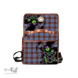 ScotsTee Shop Scottish Anderson Modern Clan Tartan Canvas Bag Celtic Knot and Thistle with Scotland Map Bag