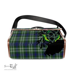 ScotsTee Shop Scottish Blyth Clan Tartan Canvas Bag Celtic Knot and Thistle with Scotland Map Bag