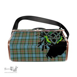 ScotsTee Shop Scottish Brisbane Modern Clan Tartan Canvas Bag Celtic Knot and Thistle with Scotland Map Bag