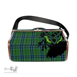ScotsTee Shop Scottish Dick Clan Tartan Canvas Bag Celtic Knot and Thistle with Scotland Map Bag