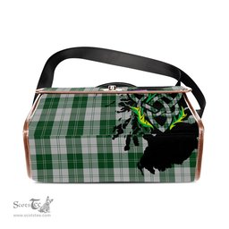 ScotsTee Shop Scottish Erskine Green Clan Tartan Canvas Bag Celtic Knot and Thistle with Scotland Map Bag