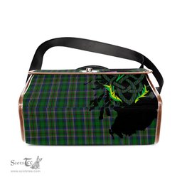 ScotsTee Shop Scottish Cockburn Clan Tartan Canvas Bag Celtic Knot and Thistle with Scotland Map Bag