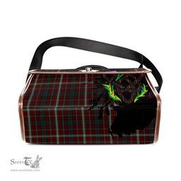 ScotsTee Shop Scottish Clifford Clan Tartan Canvas Bag Celtic Knot and Thistle with Scotland Map Bag