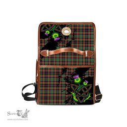 ScotsTee Shop Scottish Cumming Hunting Ancient Clan Tartan Canvas Bag Celtic Knot and Thistle with Scotland Map Bag