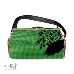 ScotsTee Shop Scottish Currie Clan Tartan Canvas Bag Celtic Knot and Thistle with Scotland Map Bag