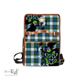 ScotsTee Shop Scottish Campbell Dress Clan Tartan Canvas Bag Celtic Knot and Thistle with Scotland Map Bag