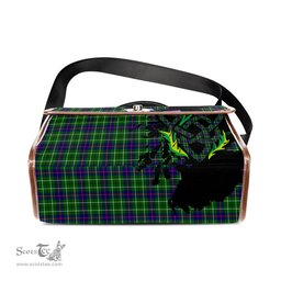 ScotsTee Shop Scottish Duncan Modern Clan Tartan Canvas Bag Celtic Knot and Thistle with Scotland Map Bag