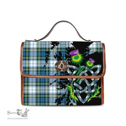 ScotsTee Shop Scottish Campbell Dress Ancient Clan Tartan Canvas Bag Celtic Knot and Thistle with Scotland Map Bag