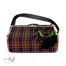 ScotsTee Shop Scottish Christie Clan Tartan Canvas Bag Celtic Knot and Thistle with Scotland Map Bag