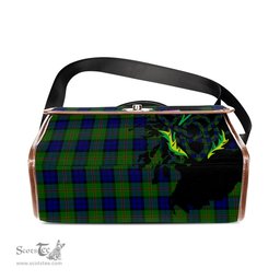 ScotsTee Shop Scottish Dundas Modern Clan Tartan Canvas Bag Celtic Knot and Thistle with Scotland Map Bag