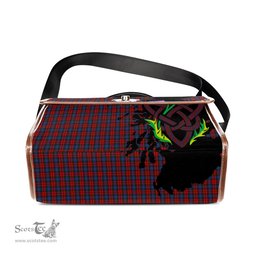 ScotsTee Shop Scottish Clerk Clan Tartan Canvas Bag Celtic Knot and Thistle with Scotland Map Bag